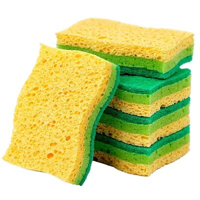 10-Pack Multi-Layer Kitchen Sponge Scrub: Oil-Stain Removal