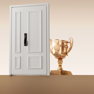 欧帝乐法式 高端轻奢奶油风防盗门智能锁一体家用甲级入户门进户门