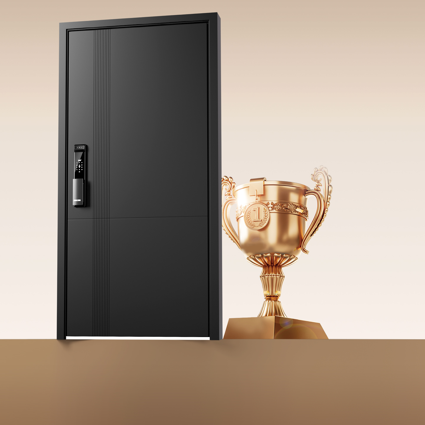 欧帝乐隐藏加高门头甲级防盗门