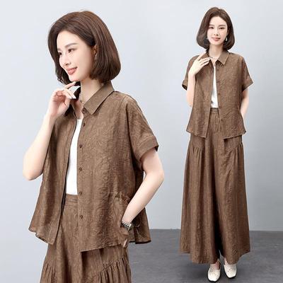 雪6065夏天搭整配一套时尚套装搭女年新款梨形身材穿时髦气两件洋