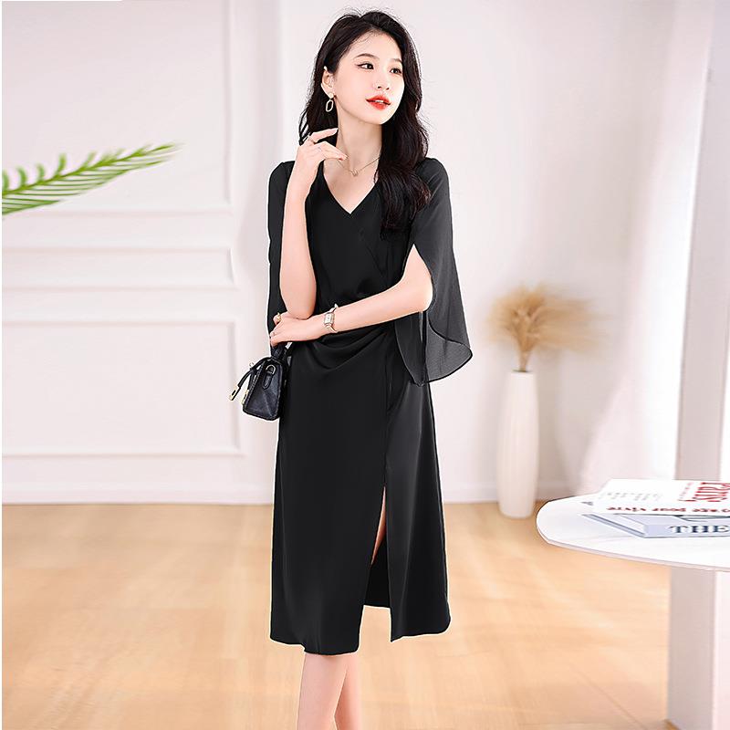 衣裙新款女夏时恋619尚小个法式子气质收腰感显瘦设计绝美裙连子