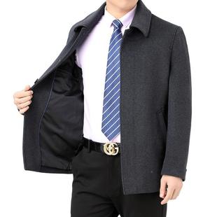 老年羊绒大衣士短款 爸爸高档休闲2012 秋冬中季 O羊毛呢 风衣服装