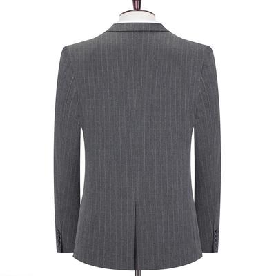 春秋闲502-L新款西服套装商务休婚聚会男礼士后开叉中年西装套装