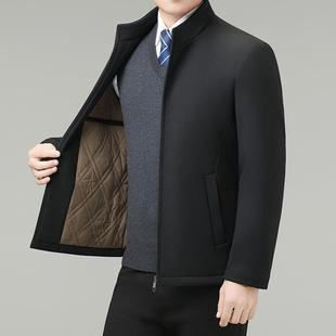 休闲棉服中年装 薄暖爸爸装 百搭男棉保 翻领B02B05轻棉衣男士 秋冬季