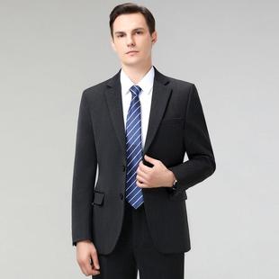 西服套装 商务正职装 秋2328冬厚端中年款 二件套业装 羊毛西装 高男士