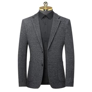 青中男装 秋冬厚款 毛料西装 L男士 商务年休闲潮流西服单外套男 6629