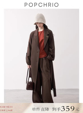 【到手359元】解构设计高级感row风风衣垂感中长款休闲外套女秋季