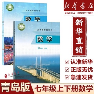 【新华正版】2025新版初中7七年级上下册数学青岛版六三制课本教科书数学七年级青岛版数学书上下册数学书青岛出版社7上下学期