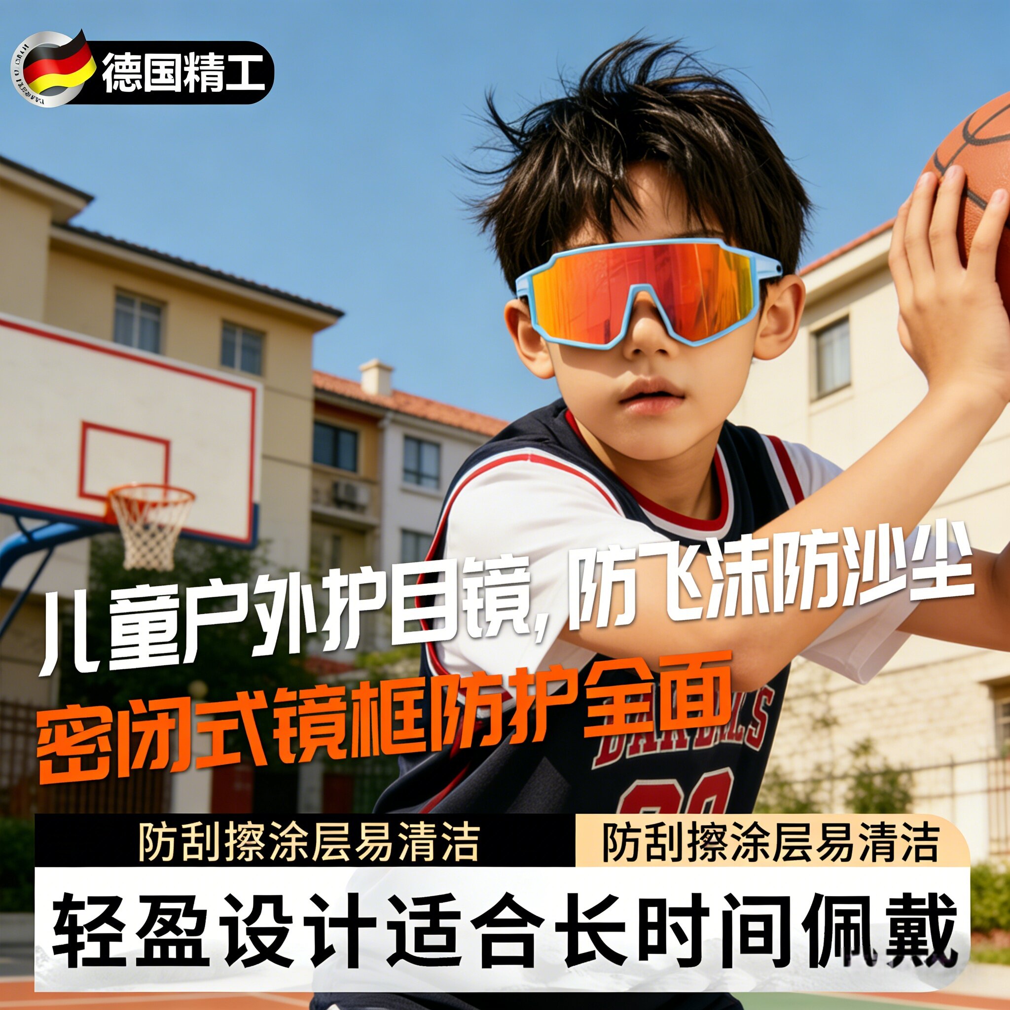 德国儿童骑行护目镜眼镜墨镜登山防风雪地户外运动防紫外线太阳镜