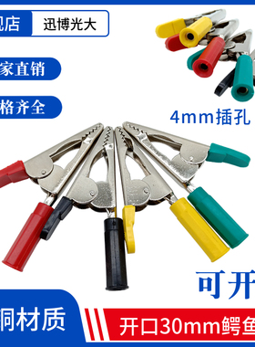 EYJ-30鳄鱼夹 DCC大号电力测试夹纯铜开口30mm专用夹100A插孔4mm