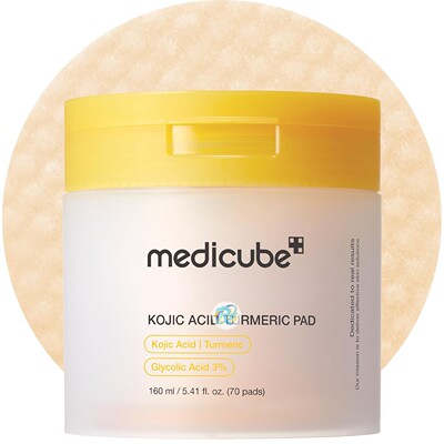 Medicube Kojic Acid 韩国美蒂秋芙姜黄亮白爽肤水垫70片