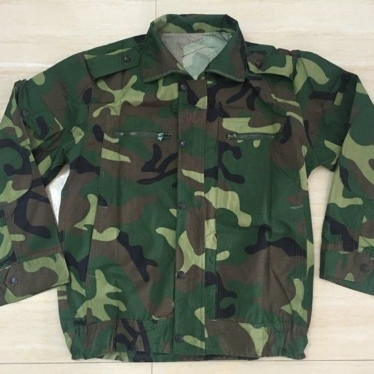 夏款老式迷彩服套装带补丁