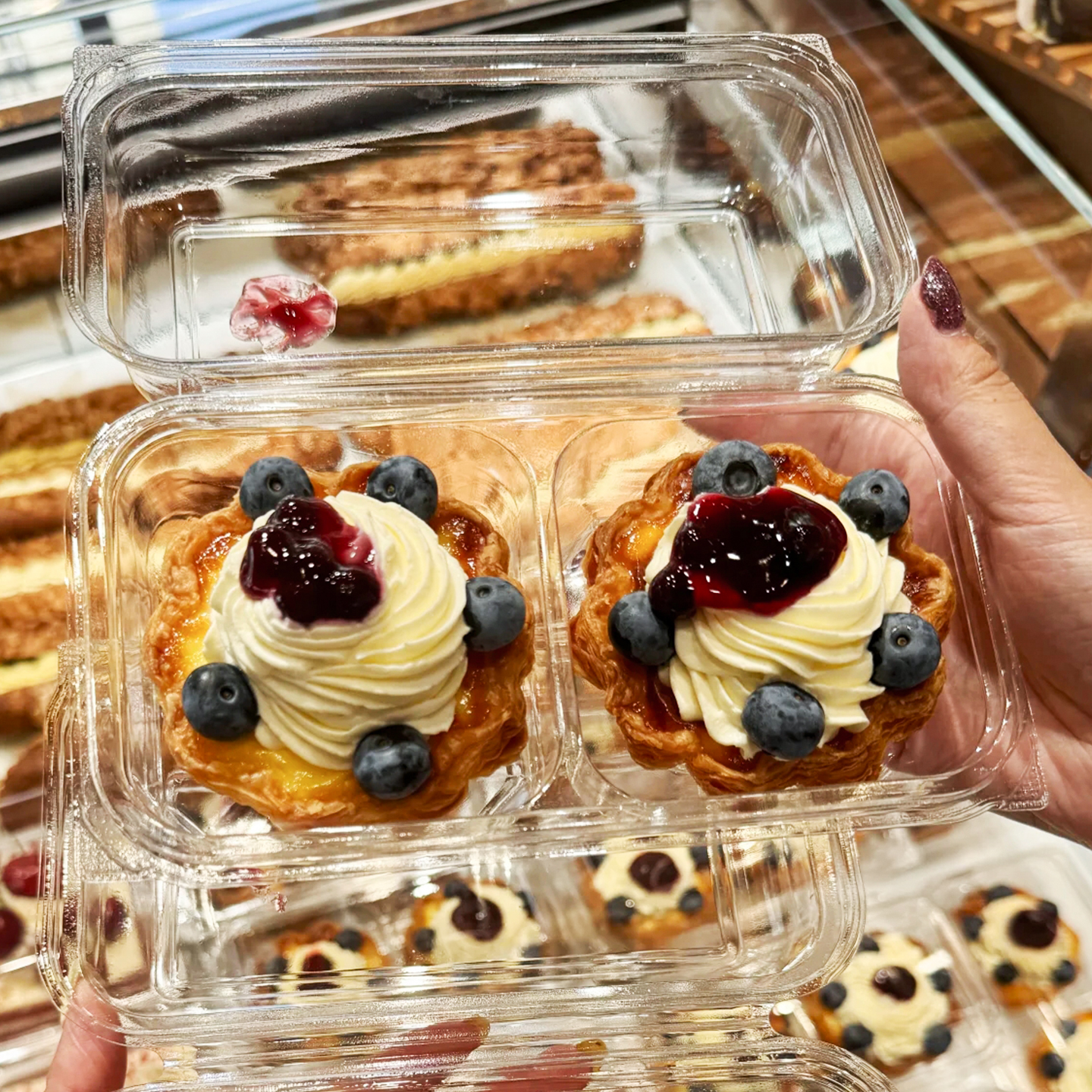 2粒4粒太阳花可颂蛋挞包装盒子