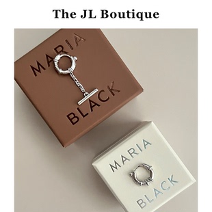 现货｜Maria Boutique 银色耳环 馨子同款 The 小众中性款 Black