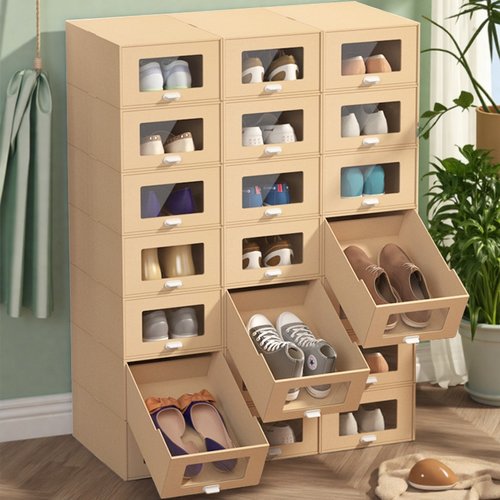 大视窗抽屉式防尘鞋盒透明加硬