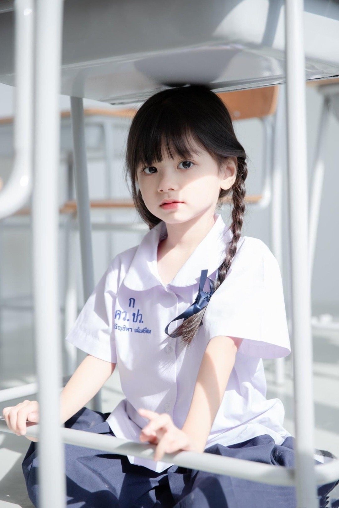 【泰国校供】泰国校服小水禁忌女孩同款短袖衬衫制服儿童童装亲子