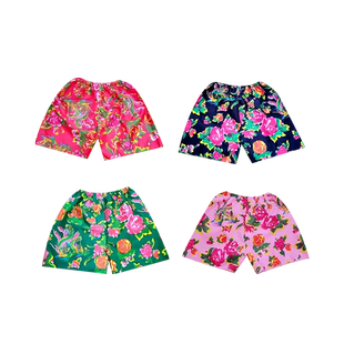 接亲游戏不用手穿花短裤子道具沙滩裤结婚整蛊新伴郎搞笑堵门游戏