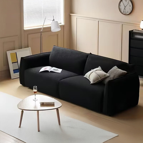 直排布艺沙发中古风不用组装棉