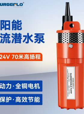 SP-12太阳能潜水泵高扬程70米深井泵直流电动24V小型灌溉抽吸水机
