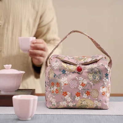 户外便携茶具收纳袋手提布袋中式