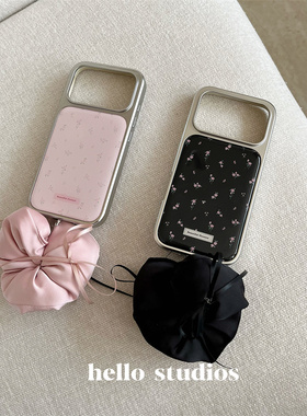 hello studios韩系碎花温柔挂绳手机壳适用苹果17promax新款iPhone16PRo/14pro壳15/13