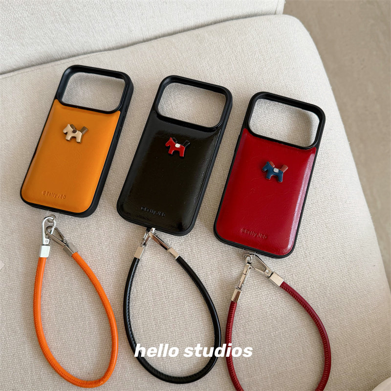 hello studios新年皮质小马挂绳手机壳适用苹果17promax新款iPhone16PRo/14pro壳15/17pro,3C数码配件,手机保护套/壳,淘宝优惠券,粉丝福利购,淘宝优惠卷
