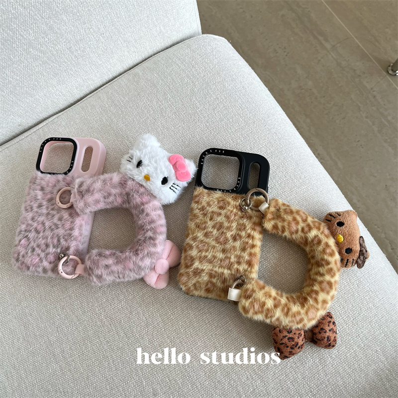 秋冬毛绒毛绒手提Kitty挂绳壳