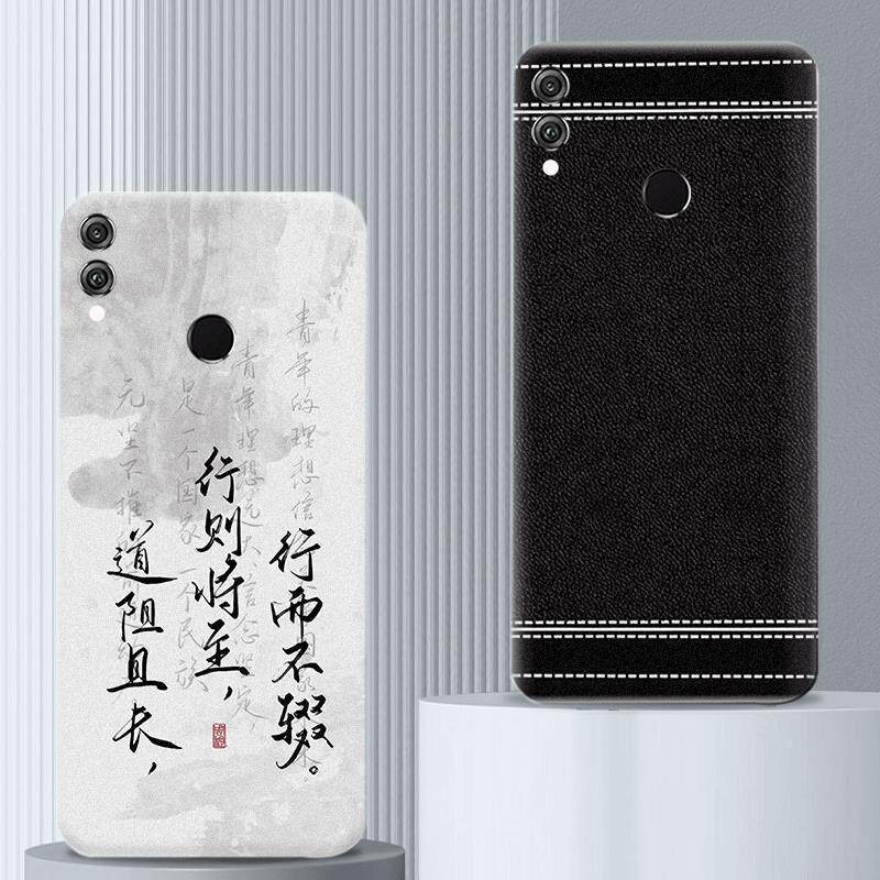 适用荣耀8X塑料后盖Honor 8x后壳玻璃无标电池盖替换背板外壳盖板