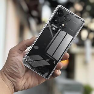 适用红米K70E透明后盖Redmi K70e塑料后盖玻璃后壳电池盖外壳外屏