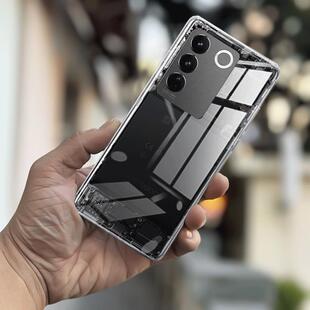 适用Vivo S16透明后盖s16Pro塑料后盖替换后壳电池盖改装无标外壳