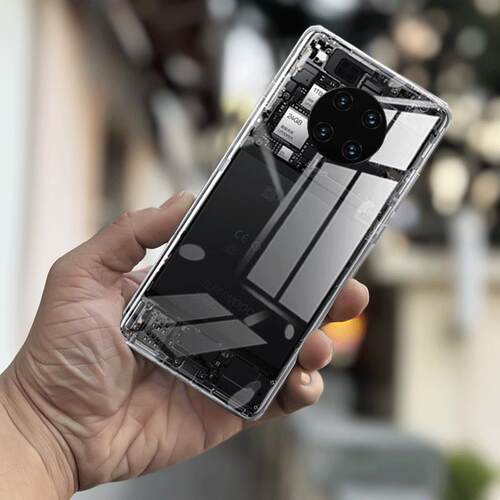 适用华为Mate30Pro透明后盖塑料后盖替换玻璃后壳电池盖外壳外屏