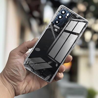 适用OPPOReno6透明后盖Reno6塑料后盖替换后壳电池盖无标外壳盖板