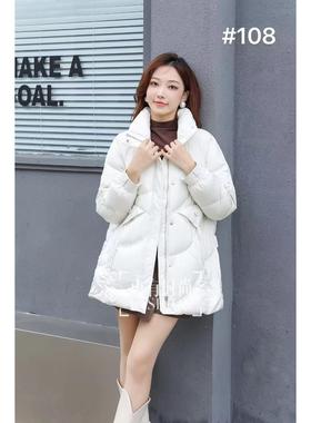 B183 TPF 2025保暖羽绒服冬立领长袖中长款加厚外套女8108款