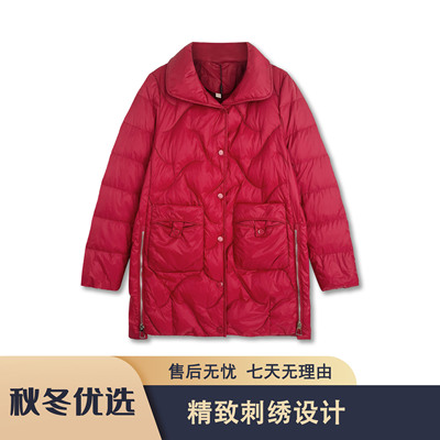 无品牌休闲风中长款翻领