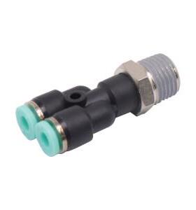 Y型三通接头J-XXF71-D4/D5/D6/D8/D10/D12-M5/1/2/3/4快插 外螺纹