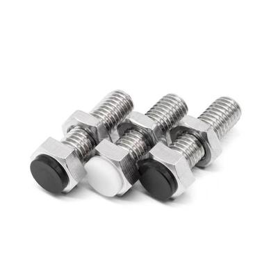 TDB86-M6-L20/76-4/5/8/10/12聚氨酯六角头带挡块螺栓调节型15-70