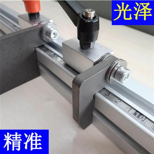 台锯木工推台锯靠尺排钻翻转定位靠尺切割机定位靠山定位器