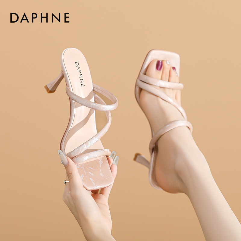 露趾单鞋达芙妮凉鞋气质