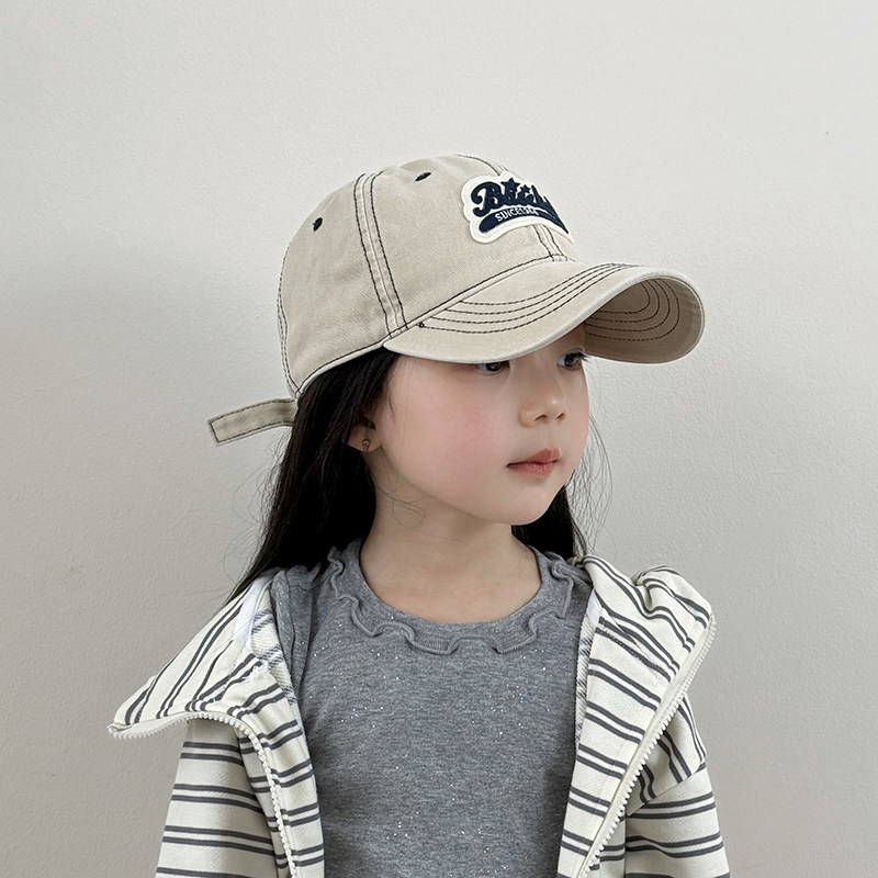 女童帽子春秋季儿童棒球帽大帽檐韩版潮遮阳薄款女孩鸭舌帽户外夏