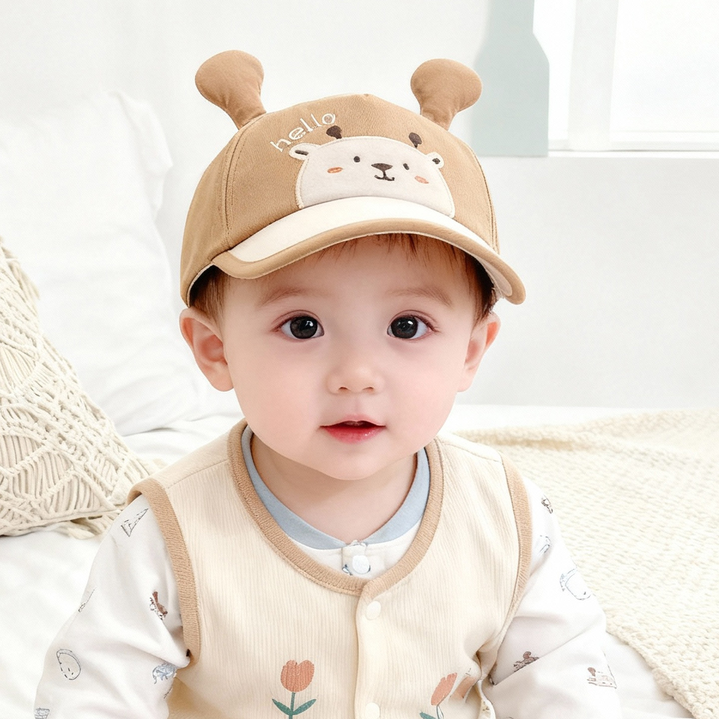 婴儿帽子春秋季薄款男宝宝棒球帽遮阳小月龄婴幼儿鸭舌帽一岁可爱,童装/婴儿装/亲子装,帽子,淘宝优惠券,粉丝福利购,淘宝优惠卷