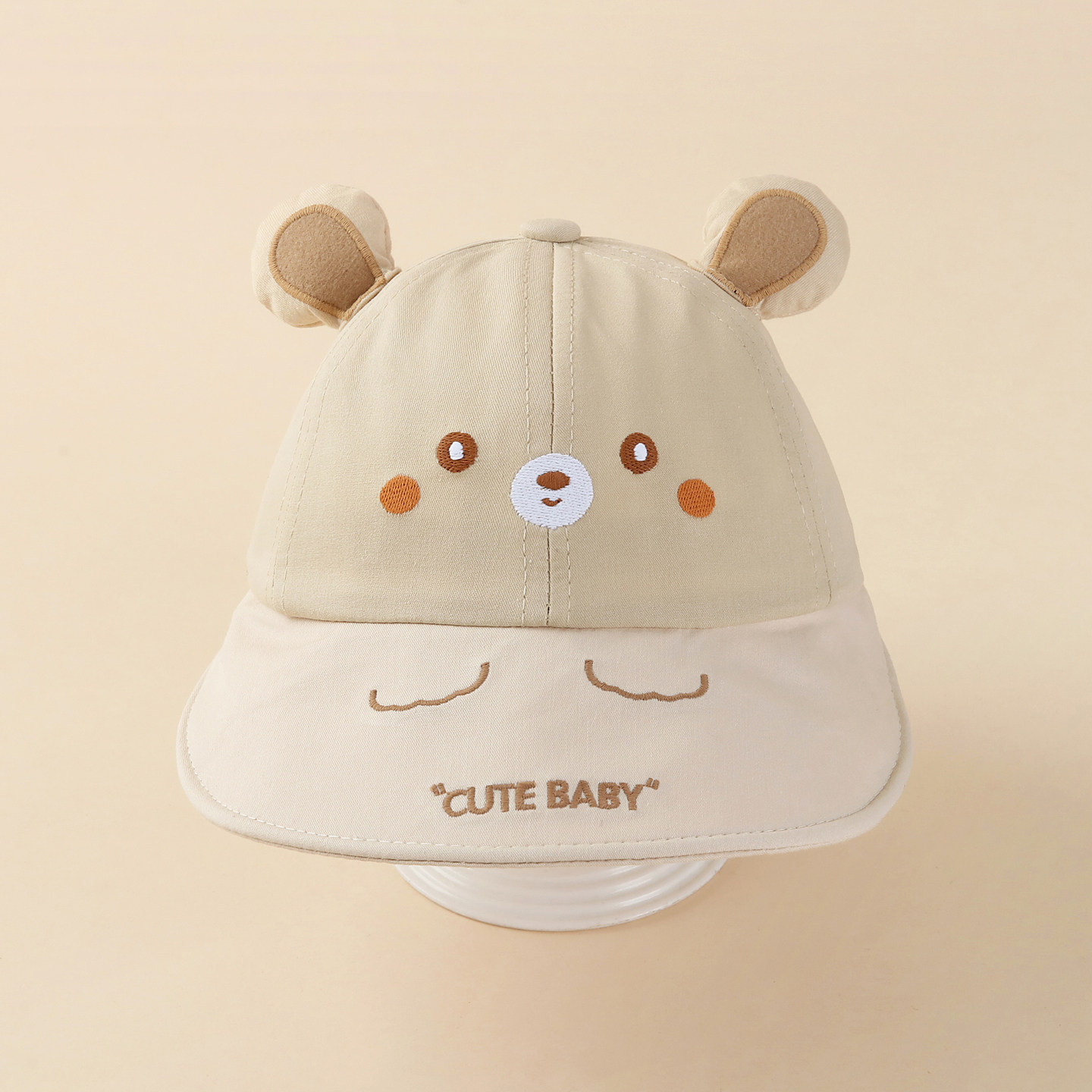 宝宝帽子春秋季遮阳帽大帽檐薄款洋气一岁儿童渔夫帽户外婴儿防晒