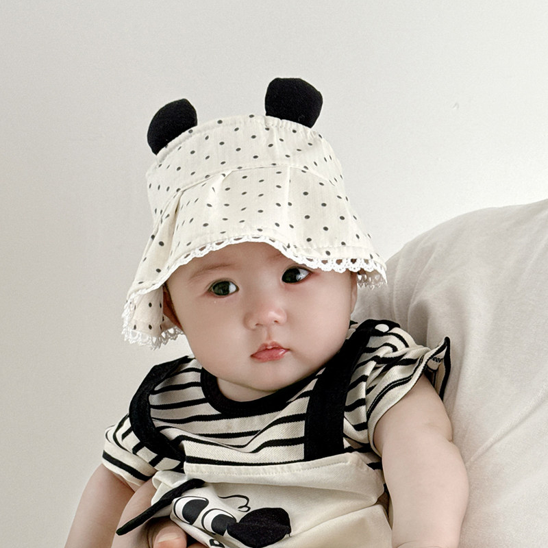 婴儿帽遮阳帽夏季防晒空顶帽薄款透气宝宝帽子户外太阳帽男宝女宝
