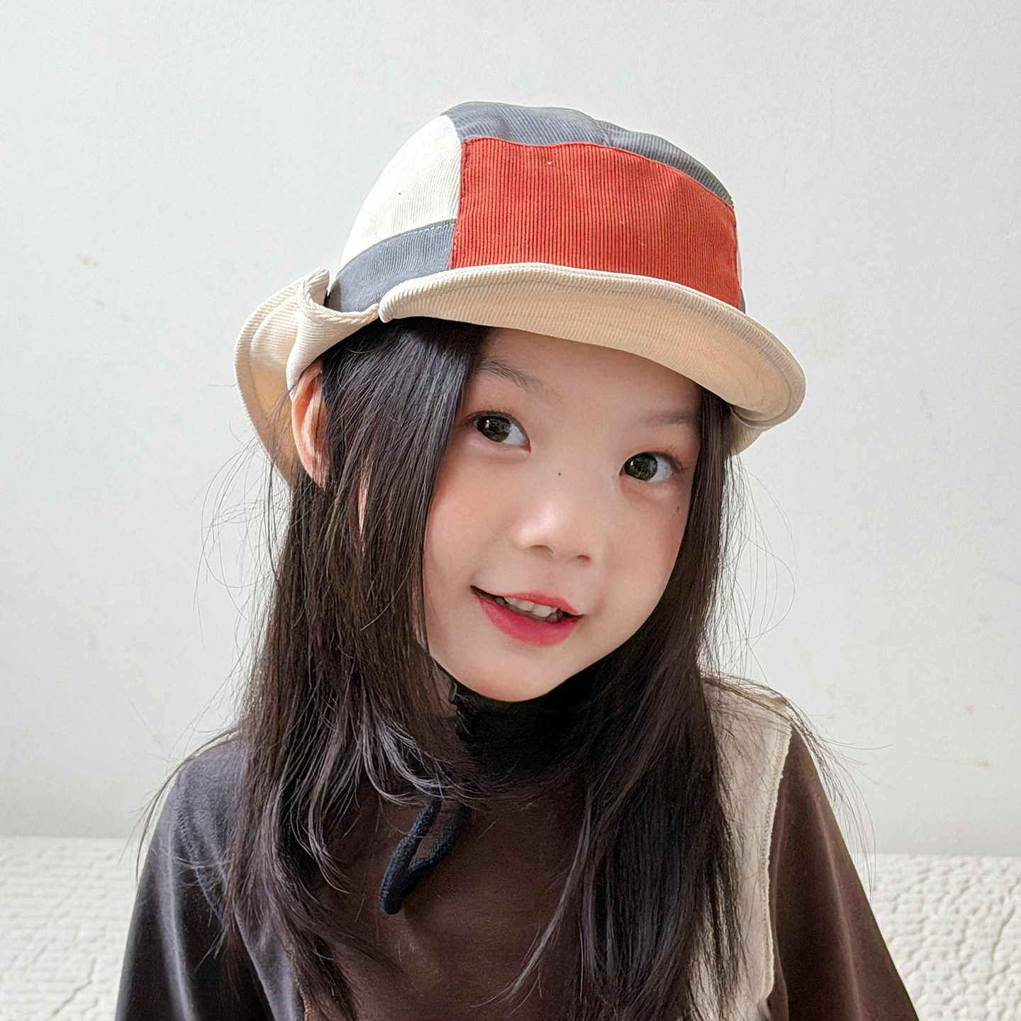 儿童帽子秋冬季女孩渔夫帽户外