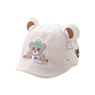 儿童帽子春秋款男孩贝雷帽薄款洋气卡通宝宝帽子男宝前进帽遮阳帽