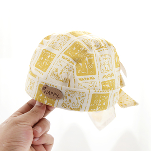 婴儿帽子春秋季薄款男宝宝海盗帽炸街痞帅一岁男孩套头帽洋气韩版