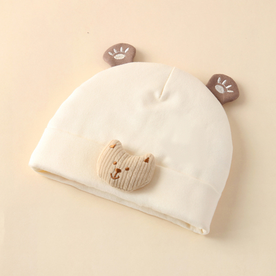 婴儿帽子秋冬季0到3个月新生儿
