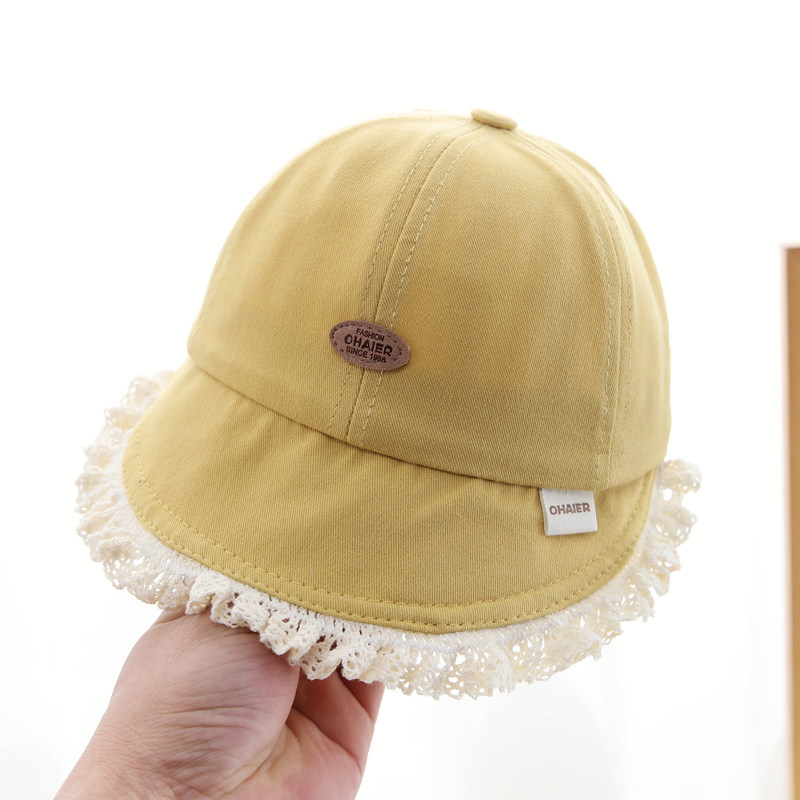 儿童帽子春秋款女孩遮阳户外盆帽洋气女宝防晒渔夫帽鸭舌帽宝宝帽