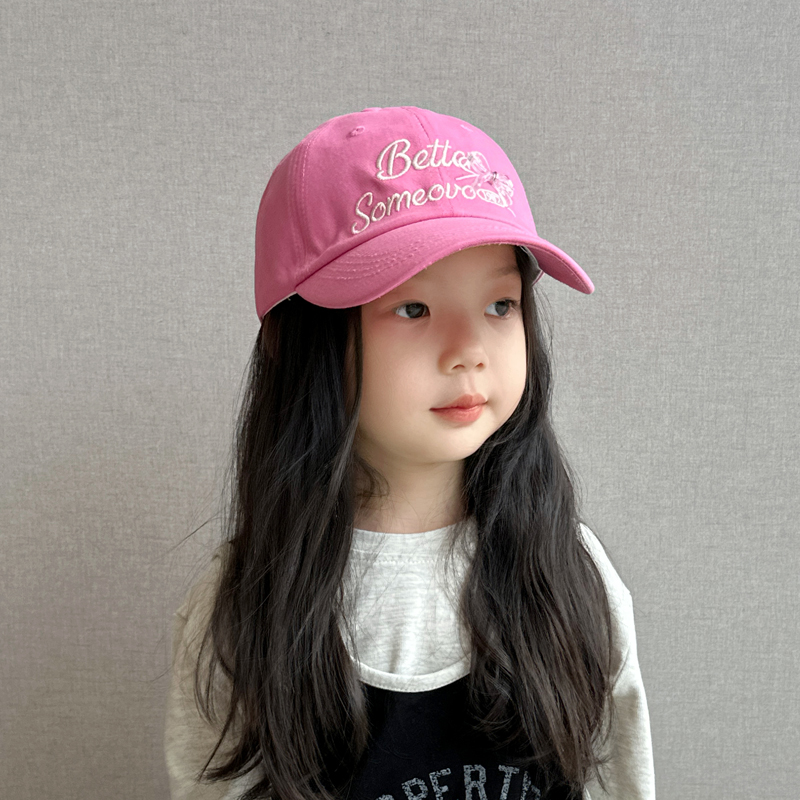 女童帽子秋冬季儿童棒球帽韩系甜美2025新款女孩户外鸭舌帽简约潮