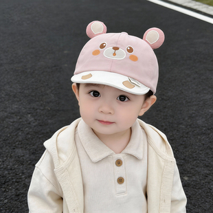 婴儿帽子6到12个月鸭舌帽春秋季洋气可爱遮阳薄款女宝宝棒球帽潮
