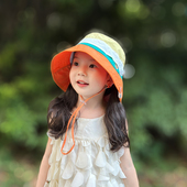 薄款 儿童防晒帽女童2025新款 遮阳帽宝宝帽子夏季 女孩太阳帽渔夫帽